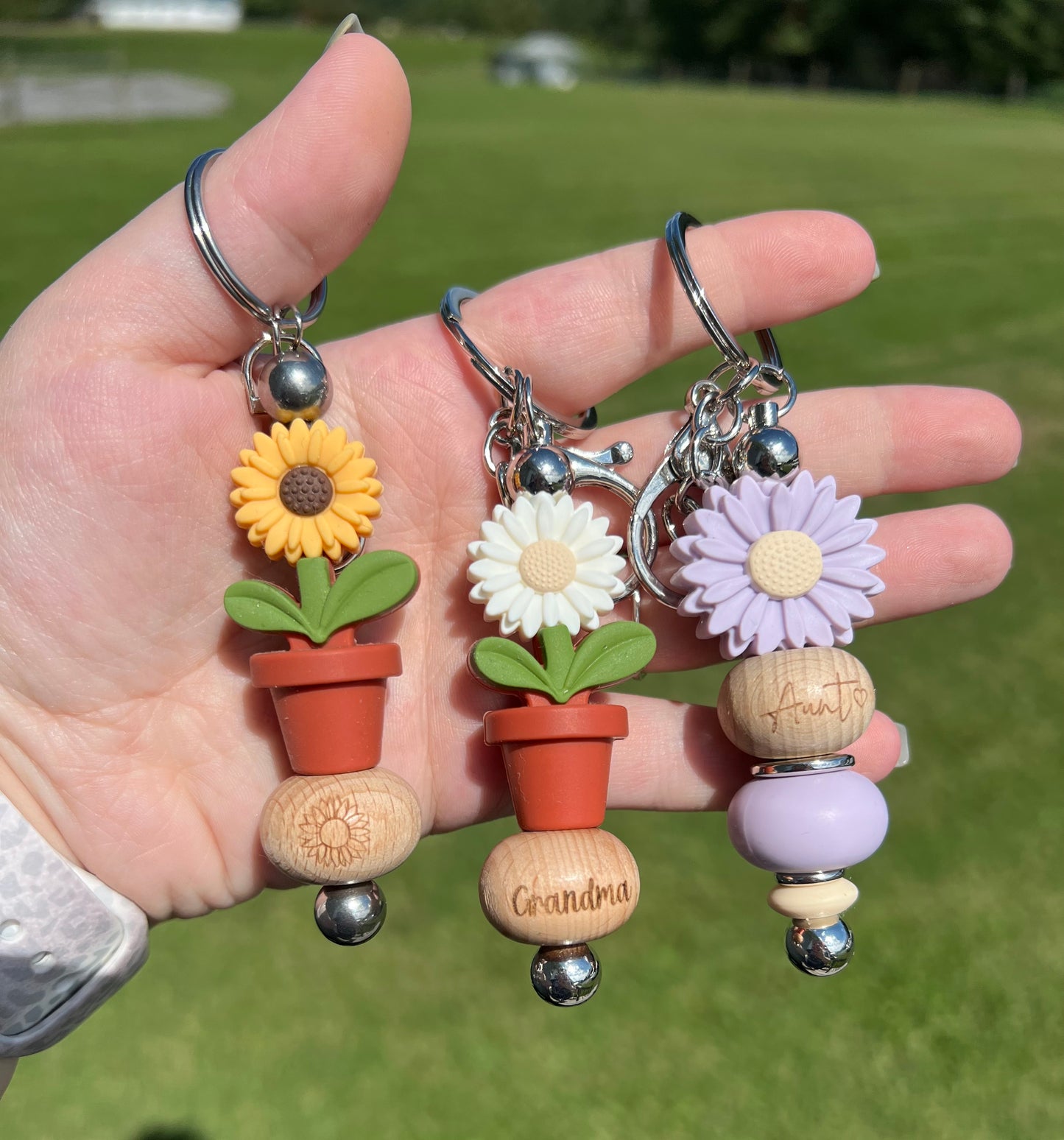 Flower keychain